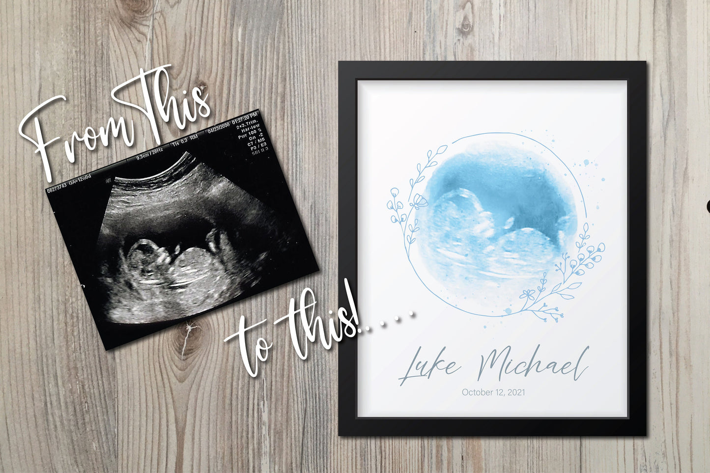 Miscarriage Ultra Sound Keepsake Stillborn Baby Memorial | Digital Print