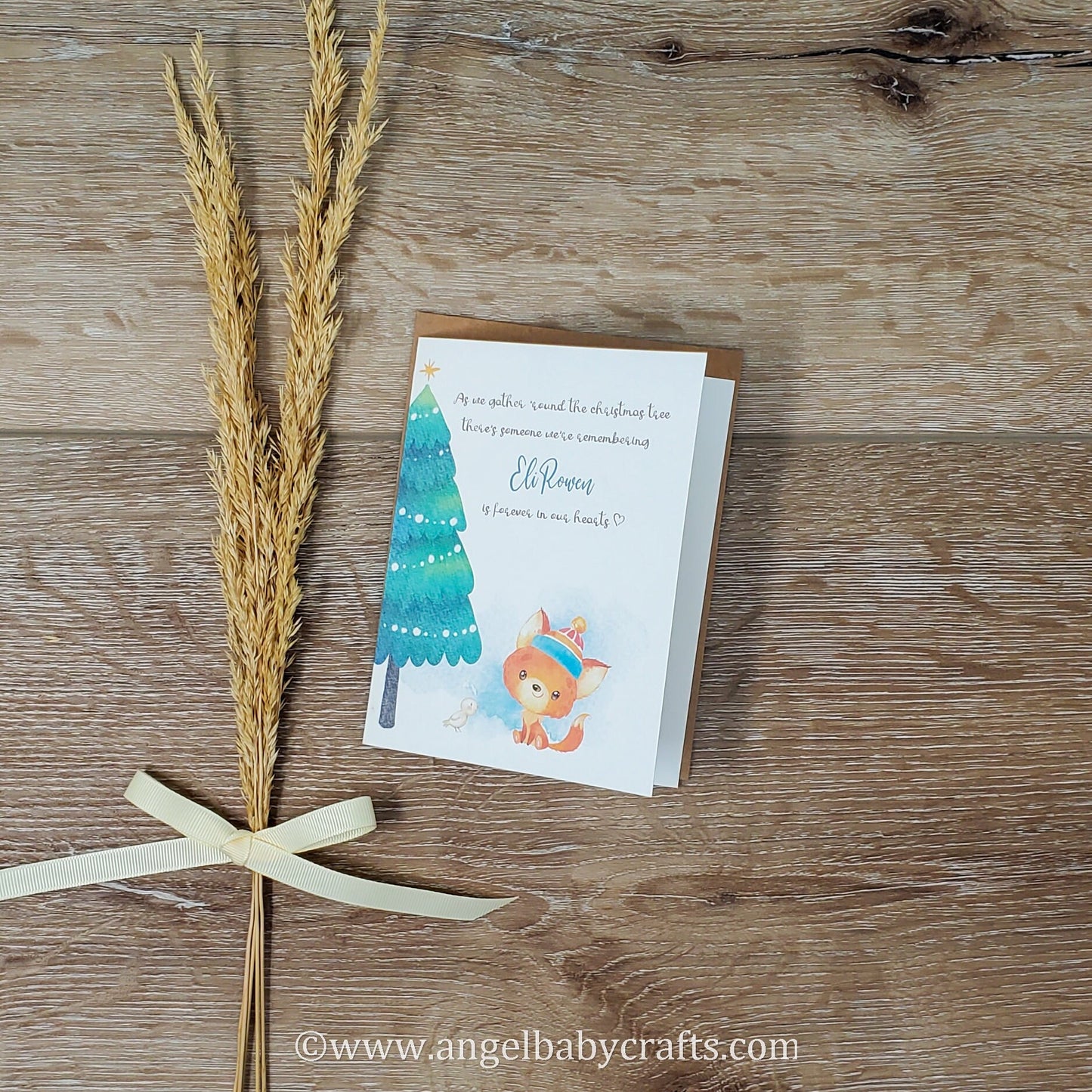 Personalized Baby Loss Christmas Card With Digital Print, Sympathy Card, Baby Loss, Stillbirth, Miscarriage Card, Baby Line Art