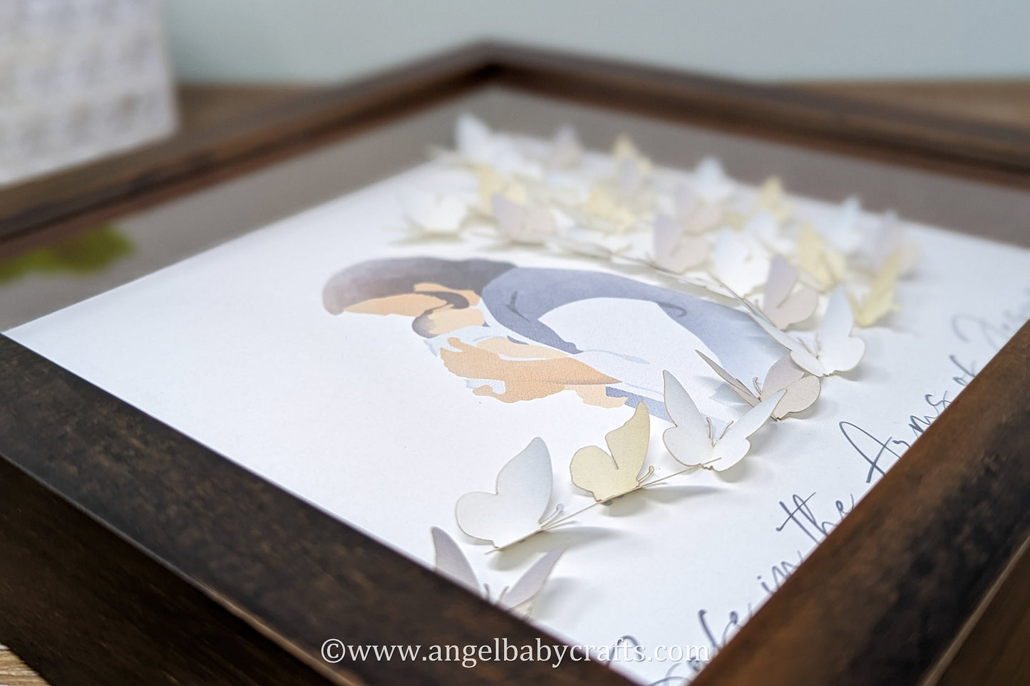 3D Jesus Holding Twins With Butterflies Miscarriage Gift