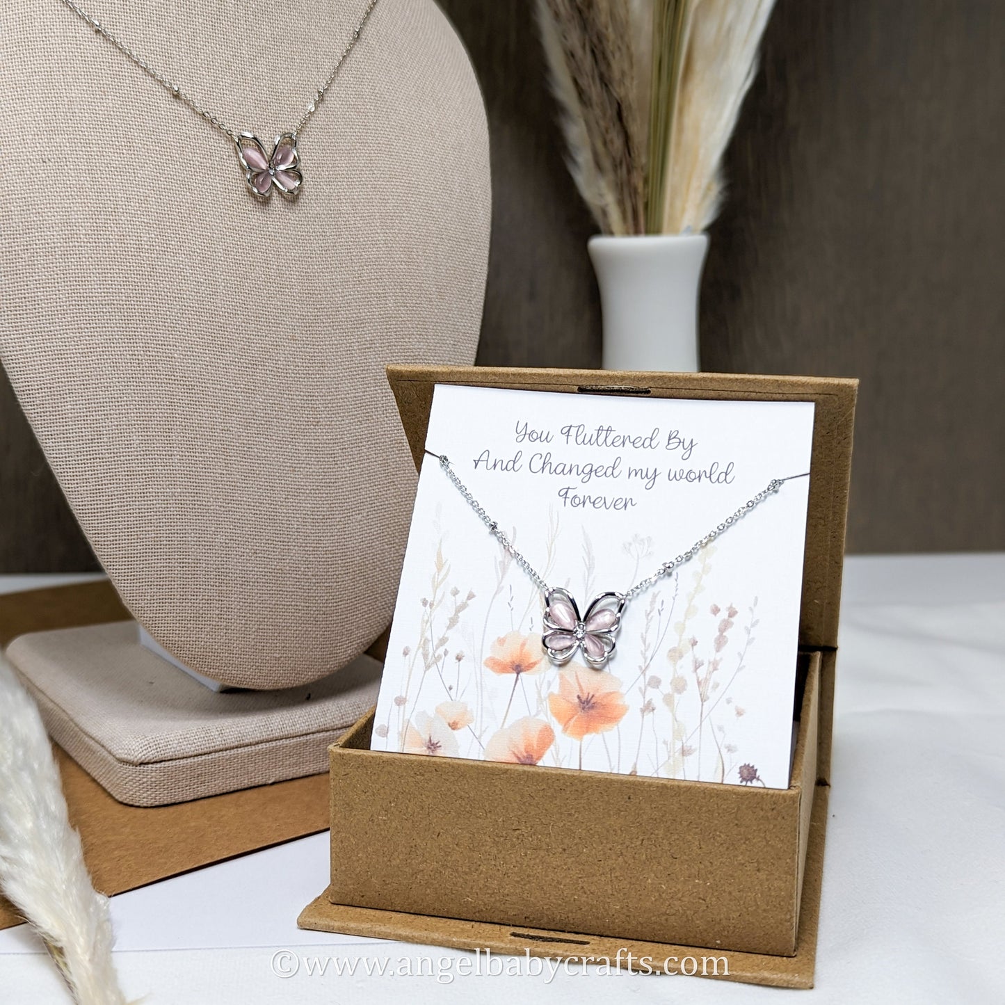 Butterfly Miscarriage Sympathy Gift Necklace