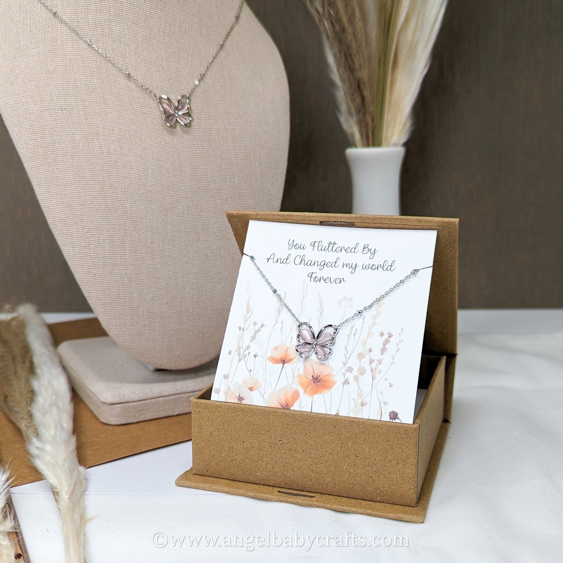 Butterfly Miscarriage Sympathy Gift Necklace