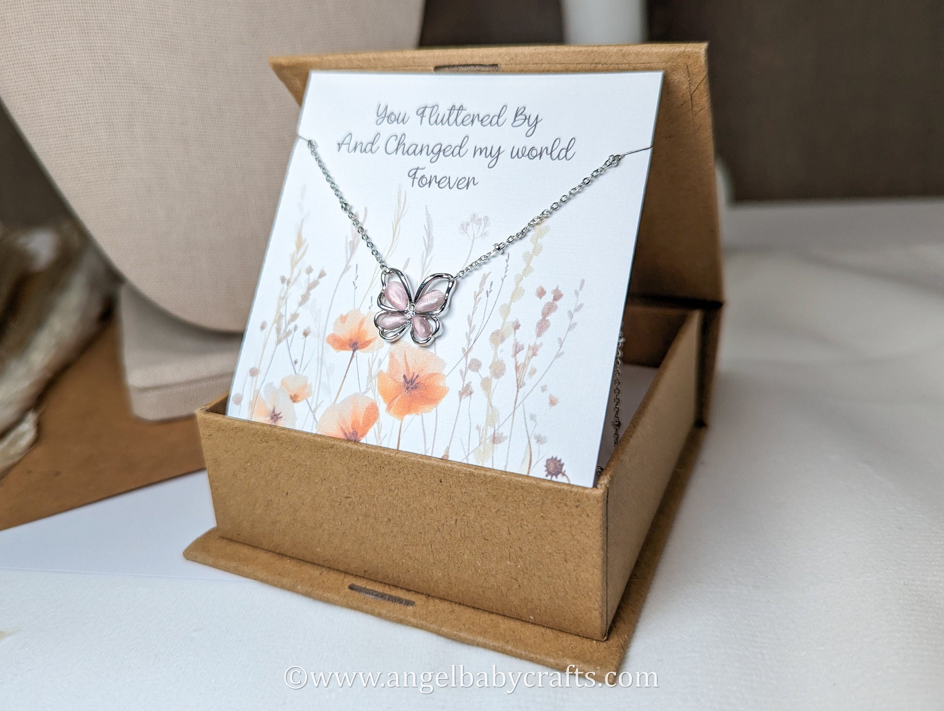 Butterfly Miscarriage Sympathy Gift Necklace
