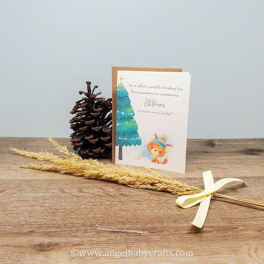 Personalized Baby Loss Christmas Card With Digital Print, Sympathy Card, Baby Loss, Stillbirth, Miscarriage Card, Baby Line Art