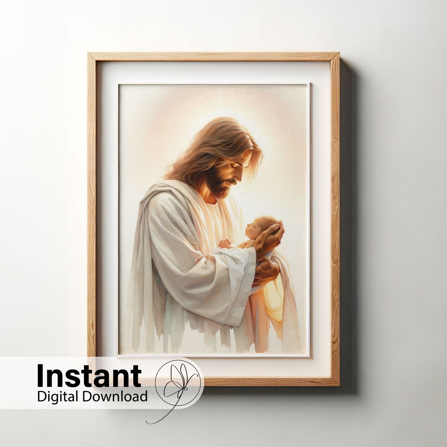 Safe in the Arms of Jesus - Safe in the Arms of Jesus - Newborn - Jesus Holding Newborn Baby Safe in His Arms