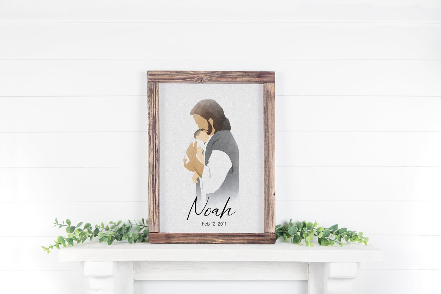 Safe in the Arms of Jesus - Personalized Angel Baby Sympathy Gift, Infant Loss, Miscarriage Memorial Print, Digital Download