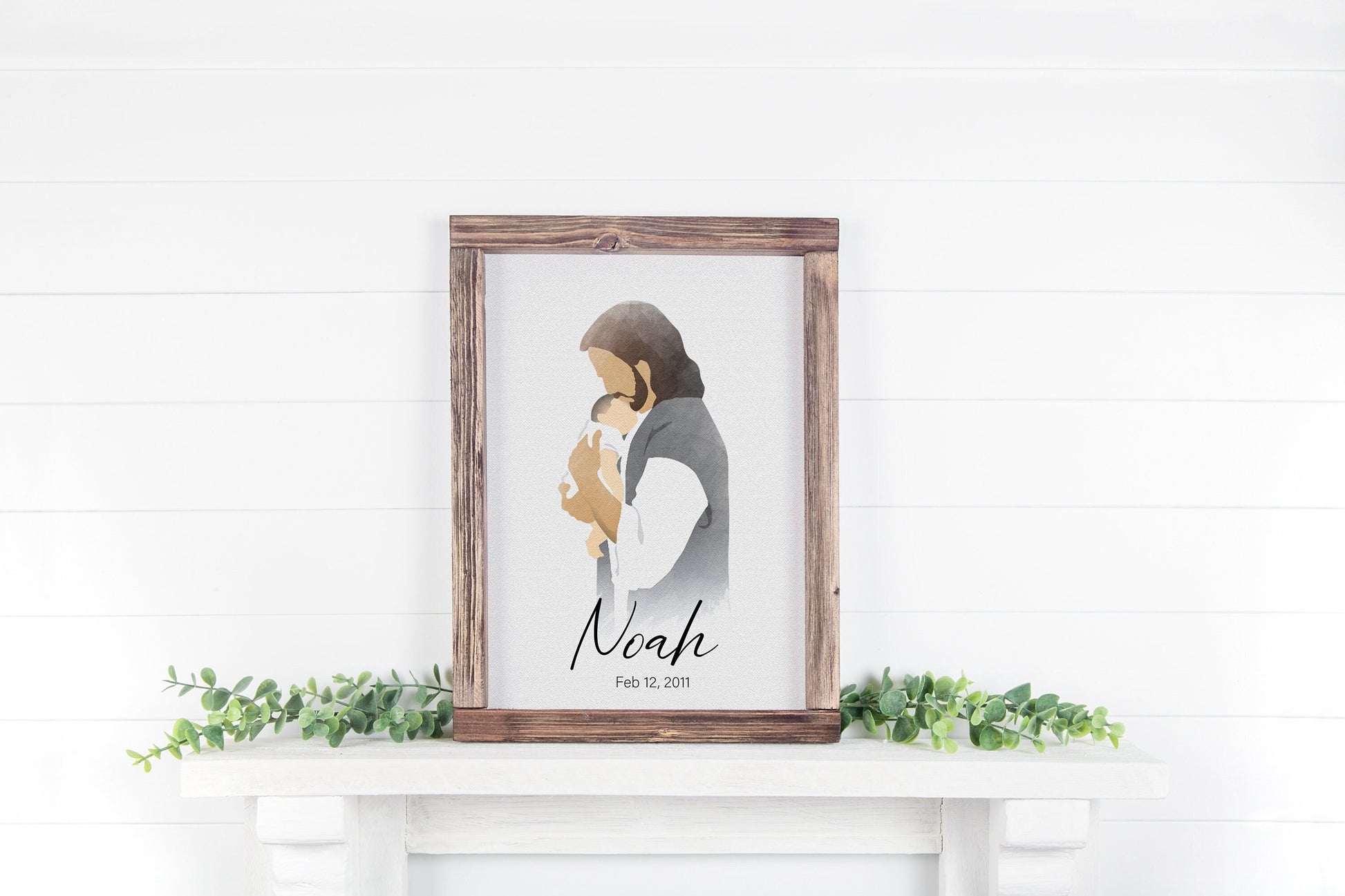 Safe in the Arms of Jesus - Personalized Angel Baby Sympathy Gift, Infant Loss, Miscarriage Memorial Print, Digital Download