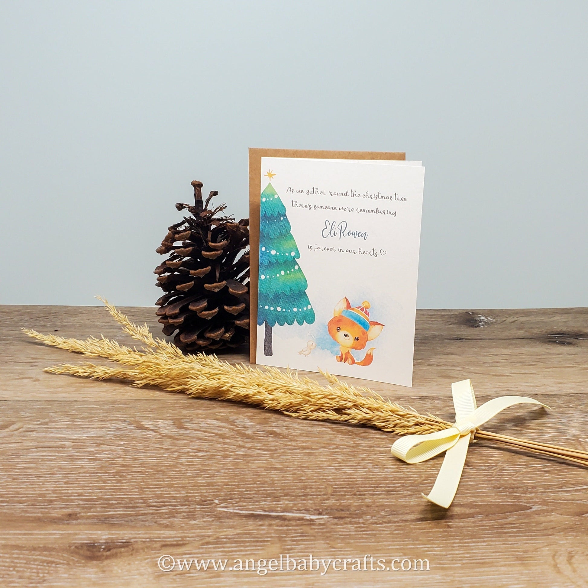 Personalized Baby Loss Christmas Card With Digital Print, Sympathy Card, Baby Loss, Stillbirth, Miscarriage Card, Baby Line Art