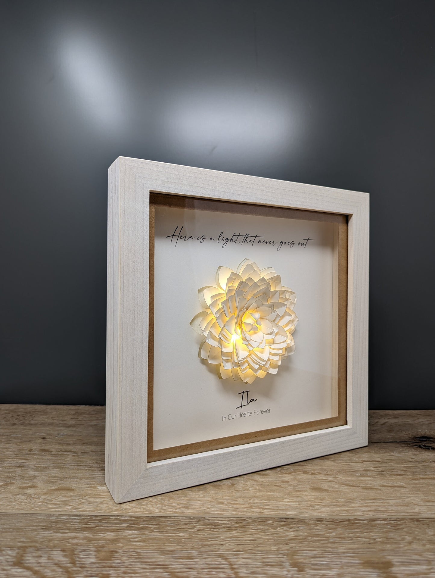 3D Lighted Dahlia Memorial Gift | Infant Loss | Loss of a Daughter | Loss of a Mother | Loss of a Wife