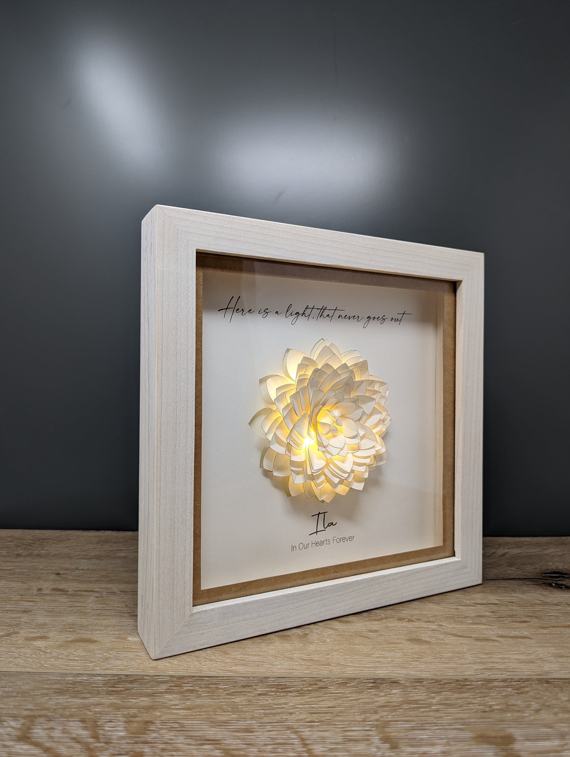 3D Lighted Dahlia Memorial Gift | Infant Loss | Loss of a Daughter | Loss of a Mother | Loss of a Wife