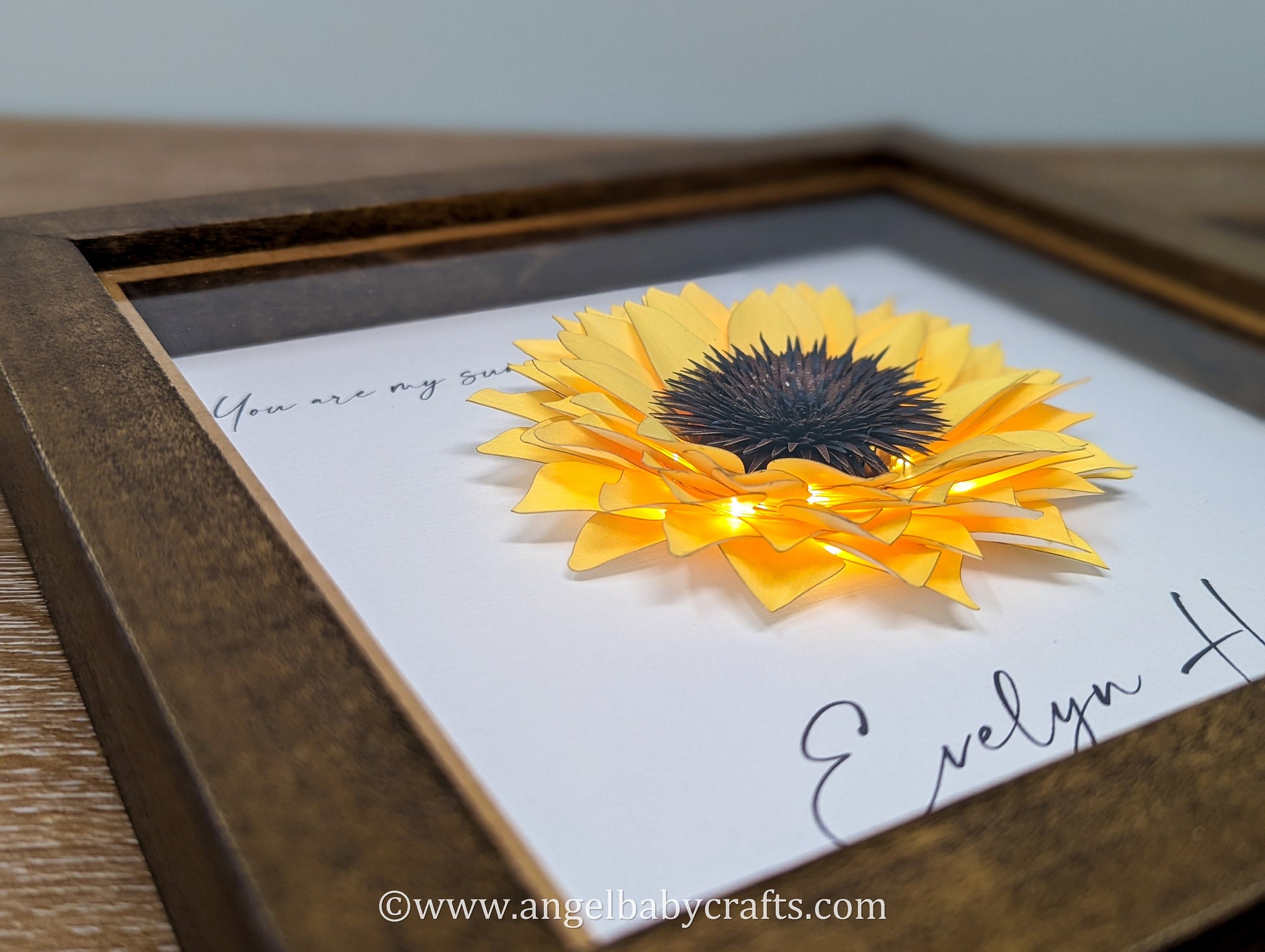 3D Lighted Sunflower Memorial Gift | Infant Loss | Loss of a Daughter | Loss of a Mother | Loss of a Wife