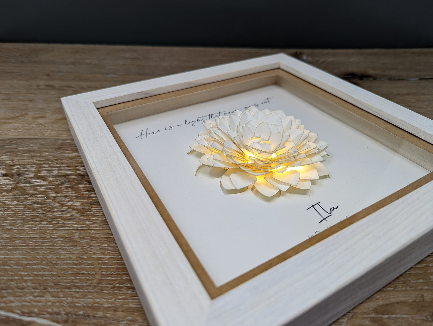 3D Lighted Dahlia Memorial Gift | Infant Loss | Loss of a Daughter | Loss of a Mother | Loss of a Wife