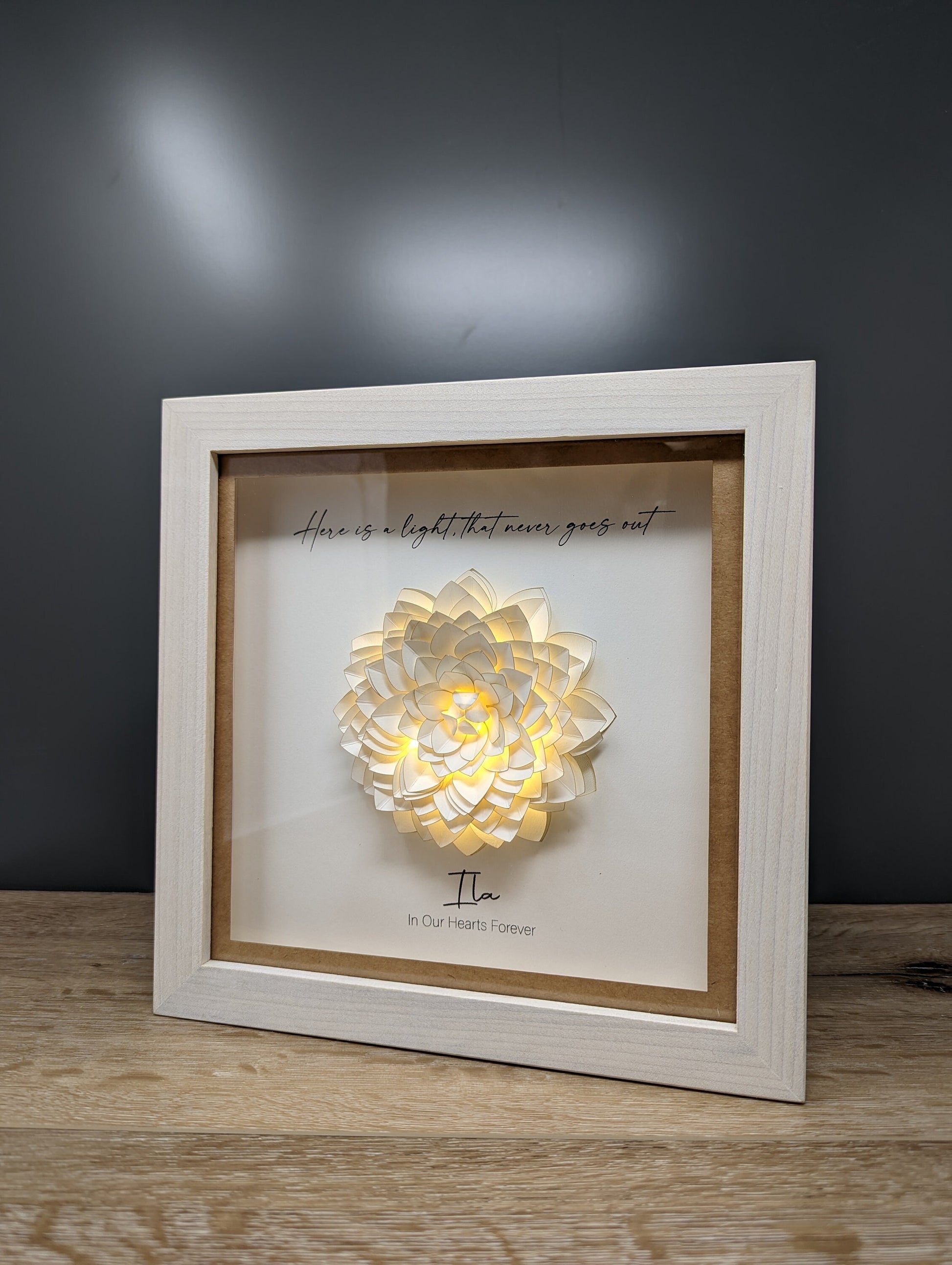 3D Lighted Dahlia Memorial Gift | Infant Loss | Loss of a Daughter | Loss of a Mother | Loss of a Wife