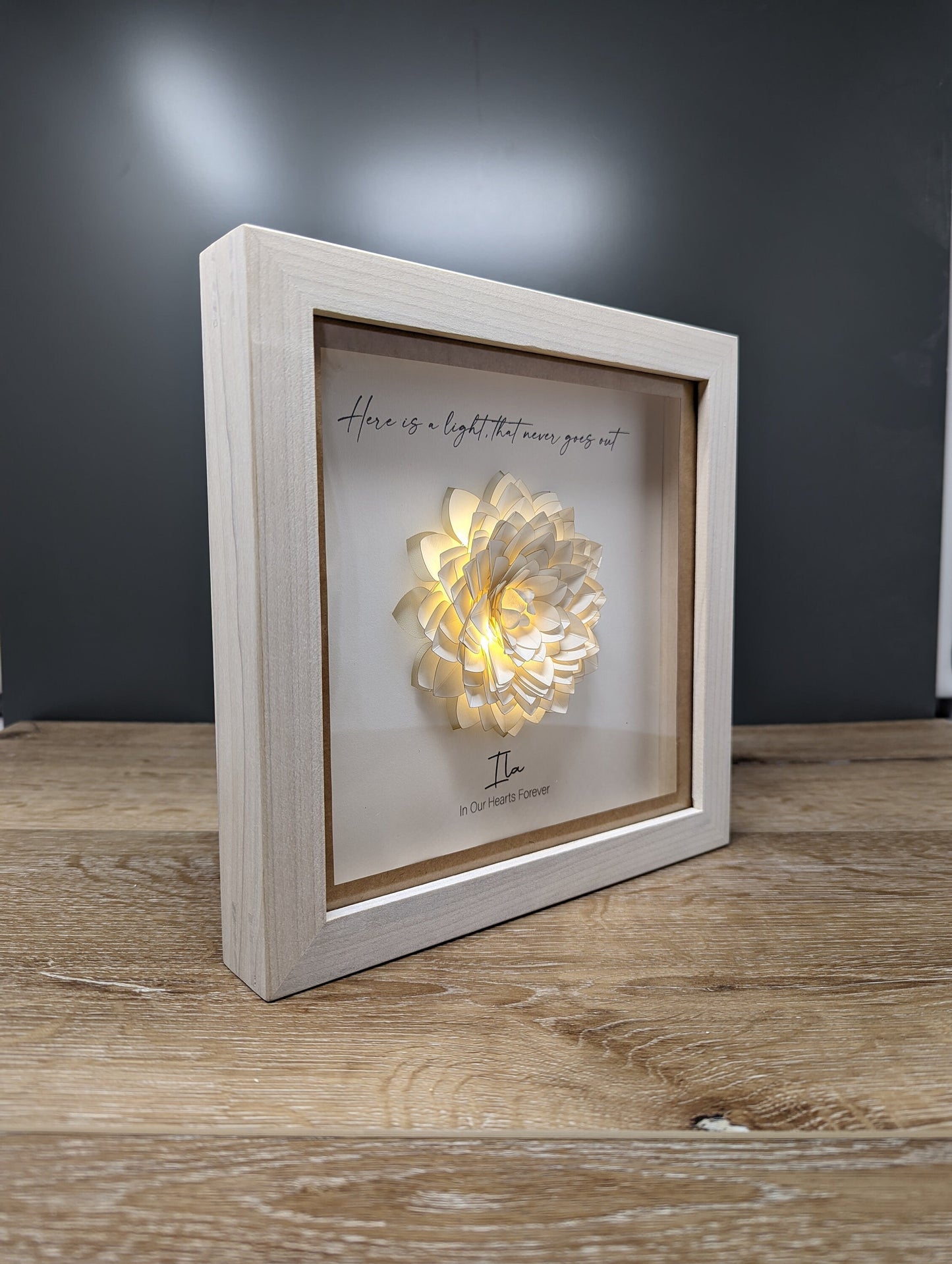 3D Lighted Dahlia Memorial Gift | Infant Loss | Loss of a Daughter | Loss of a Mother | Loss of a Wife