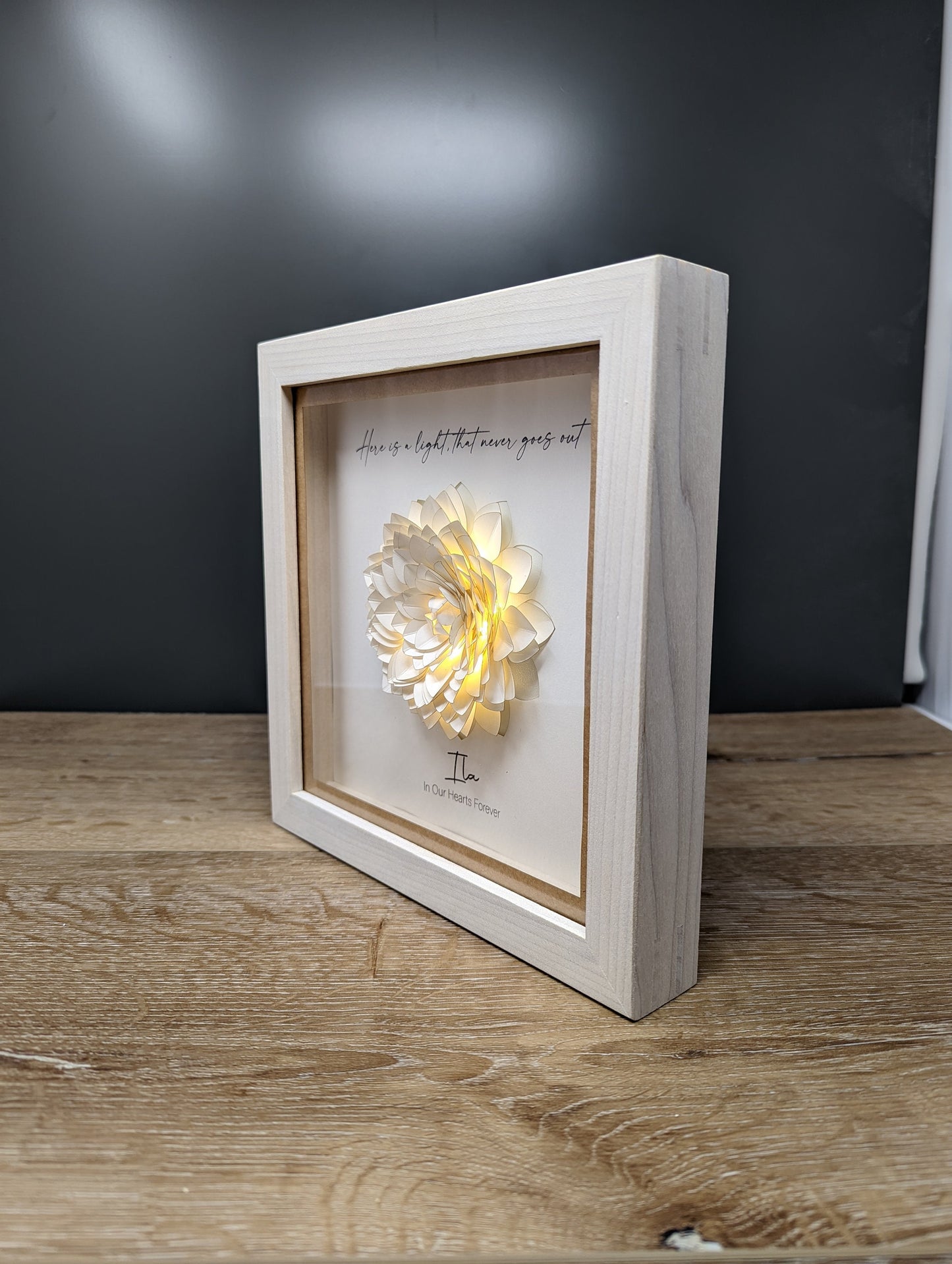 3D Lighted Dahlia Memorial Gift | Infant Loss | Loss of a Daughter | Loss of a Mother | Loss of a Wife