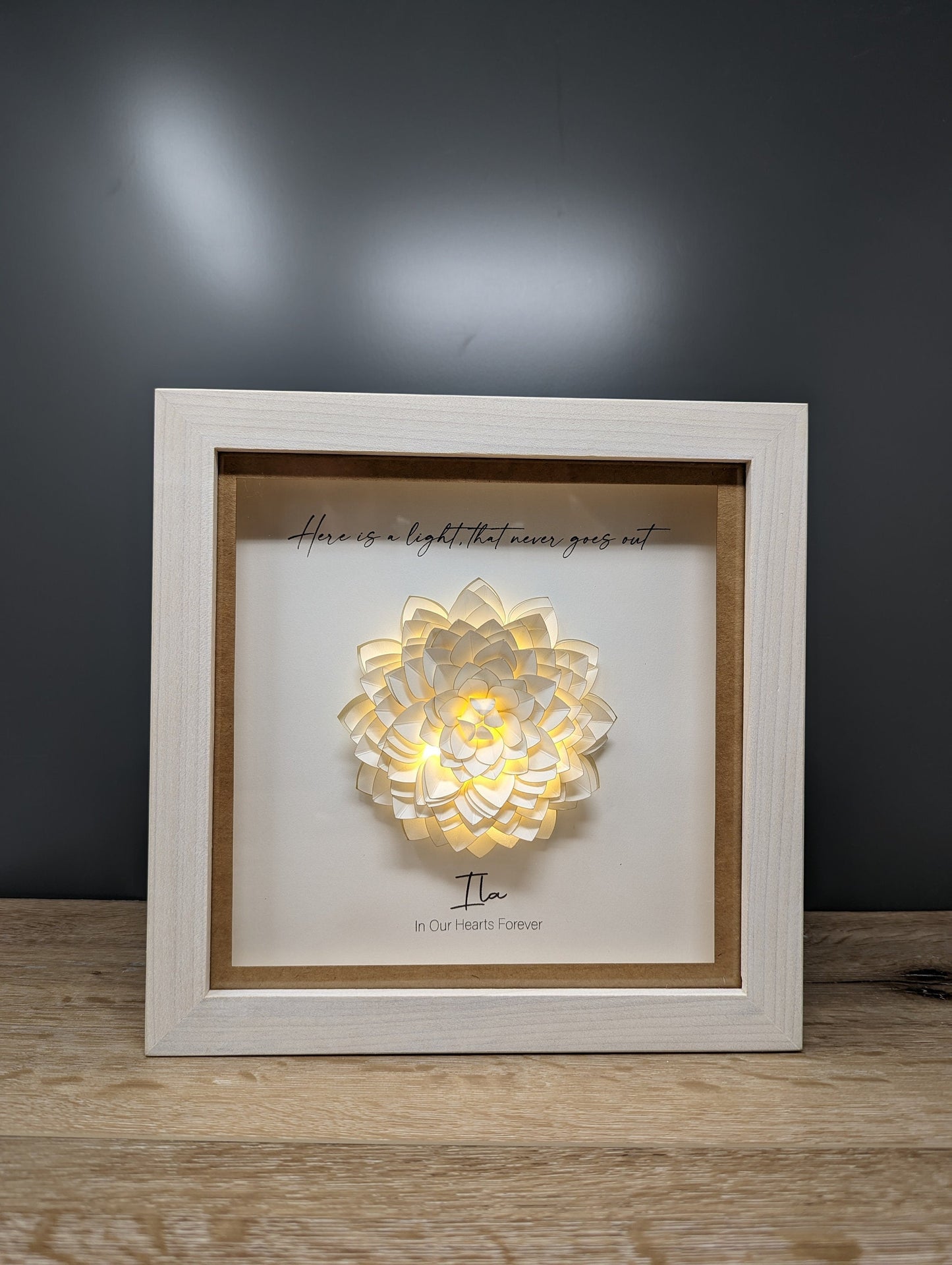 3D Lighted Dahlia Memorial Gift | Infant Loss | Loss of a Daughter | Loss of a Mother | Loss of a Wife