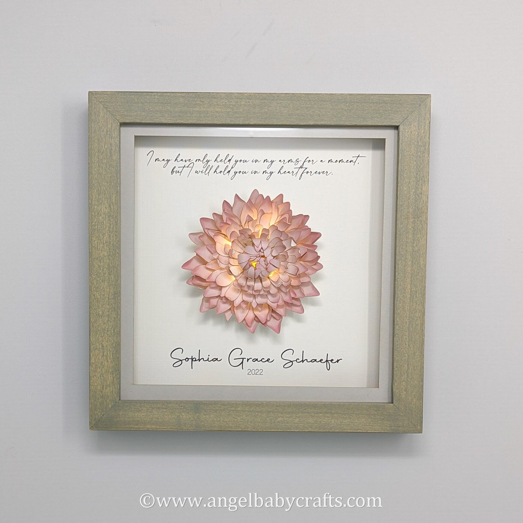 3D Lighted Chrysanthemum Memorial Gift | Infant Loss | Loss of a Daughter | Loss of a Mother | Loss of a Wife