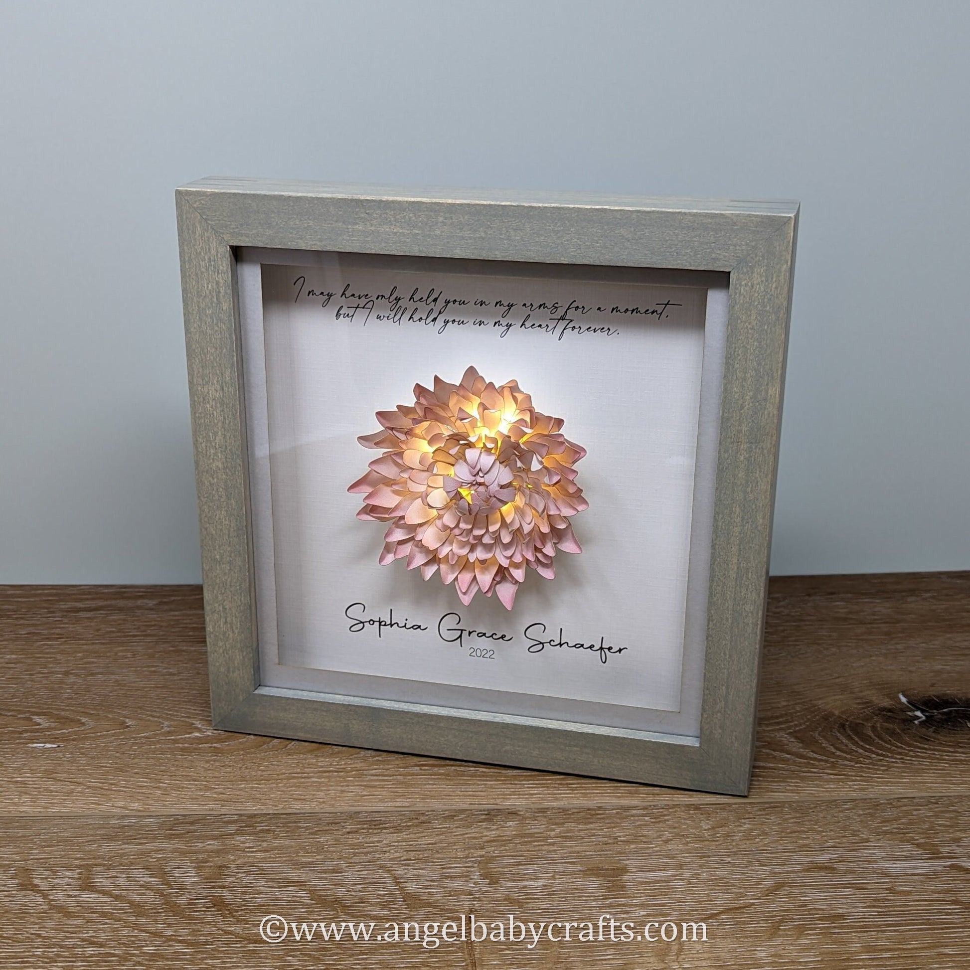 3D Lighted Chrysanthemum Memorial Gift | Infant Loss | Loss of a Daughter | Loss of a Mother | Loss of a Wife