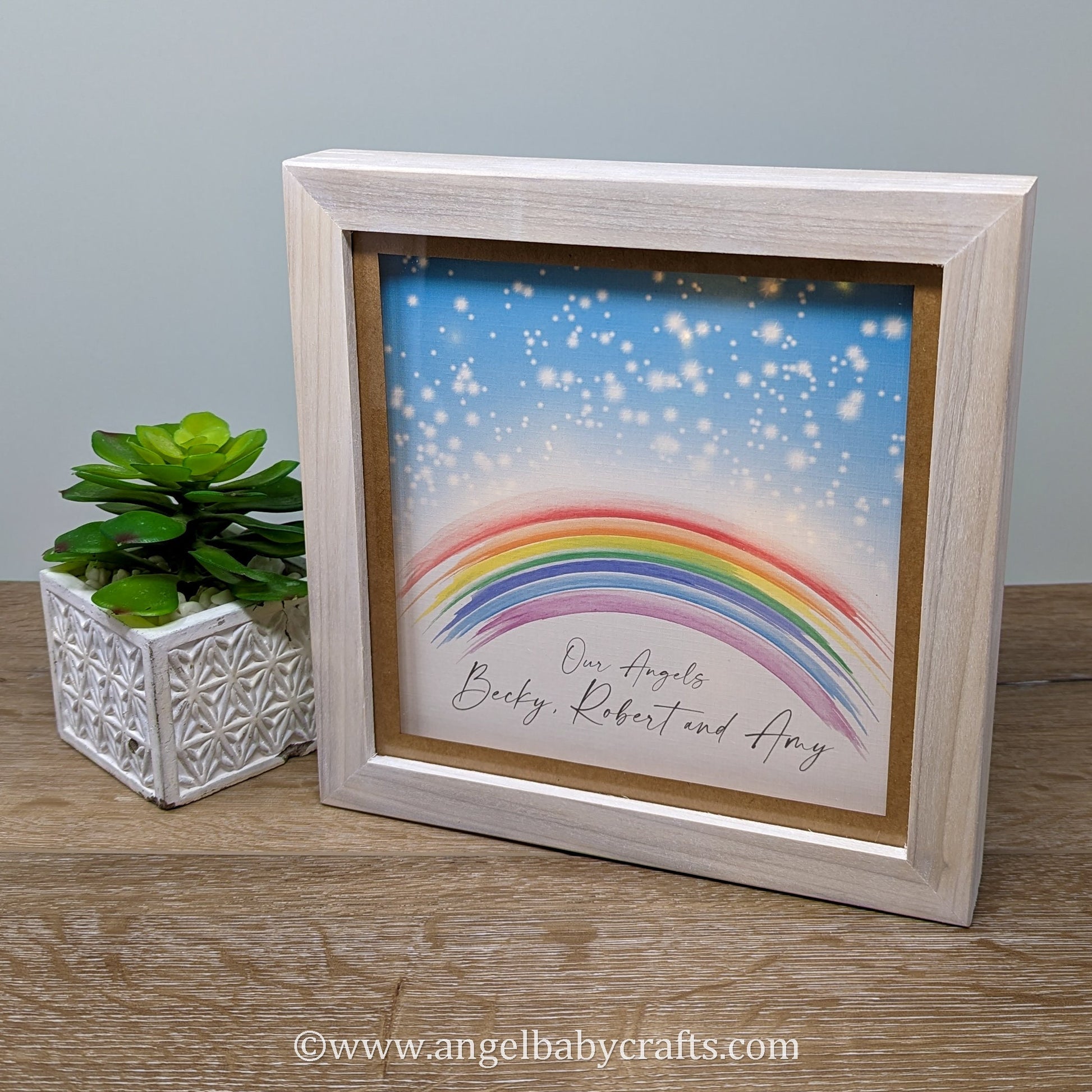 Lighted Rainbow with Fireflies Memorial Gift | Miscarriage Rainbow Baby Gift