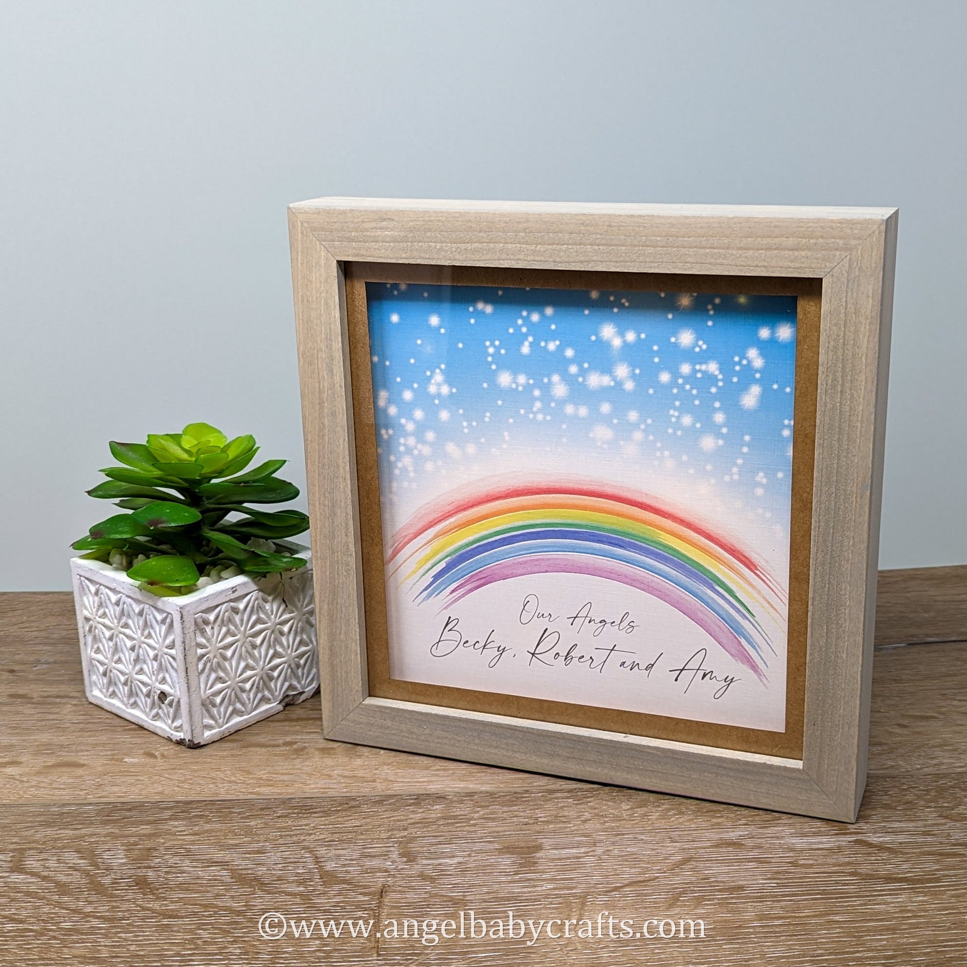 Lighted Rainbow with Fireflies Memorial Gift | Miscarriage Rainbow Baby Gift