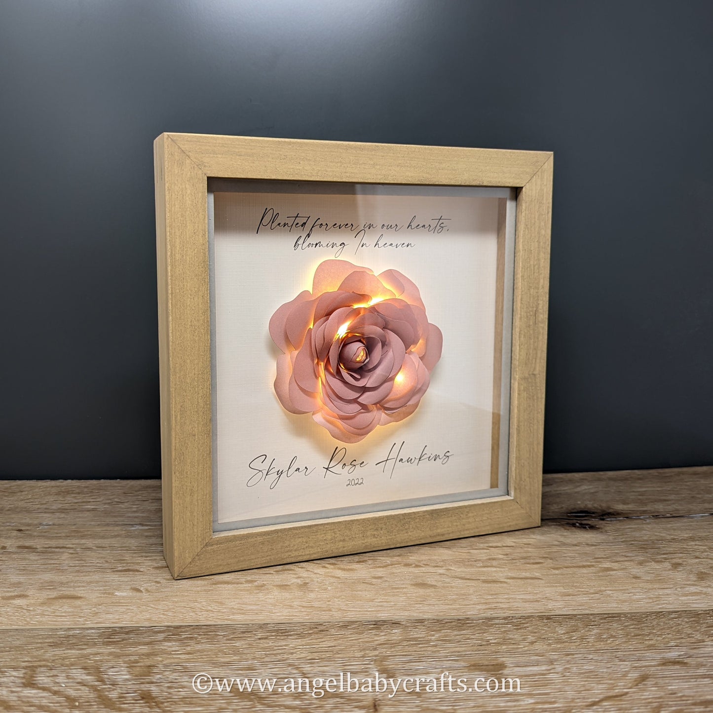 3D Lighted Rose Memorial Gift | Infant Loss | Loss of a Daughter | Loss of a Mother | Loss of a Wife