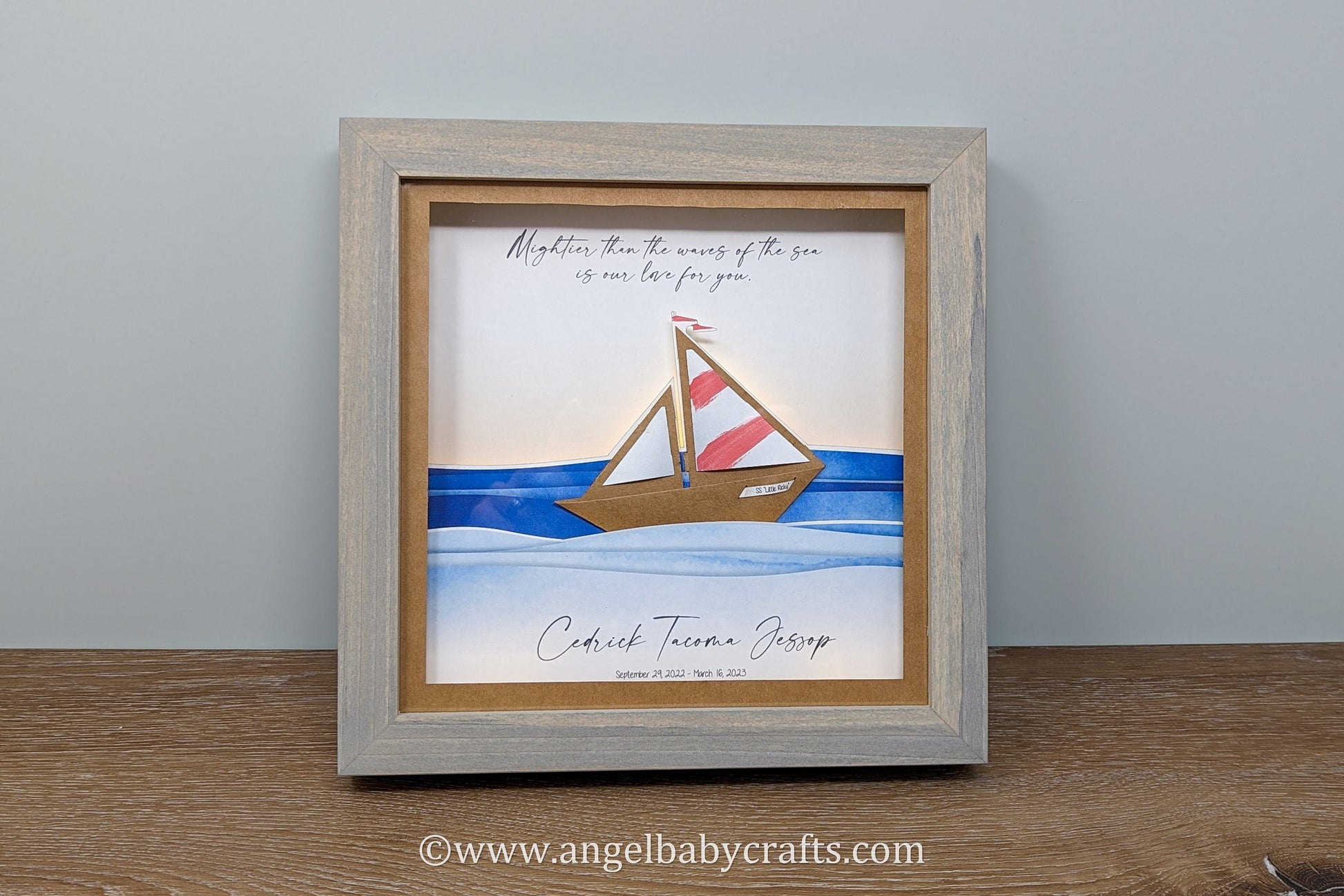 3D Lighted Miscarriage Gift | Sunset Sailing, Infant Loss, Loss of a Son, Loss of a Child, Sympathy Gift