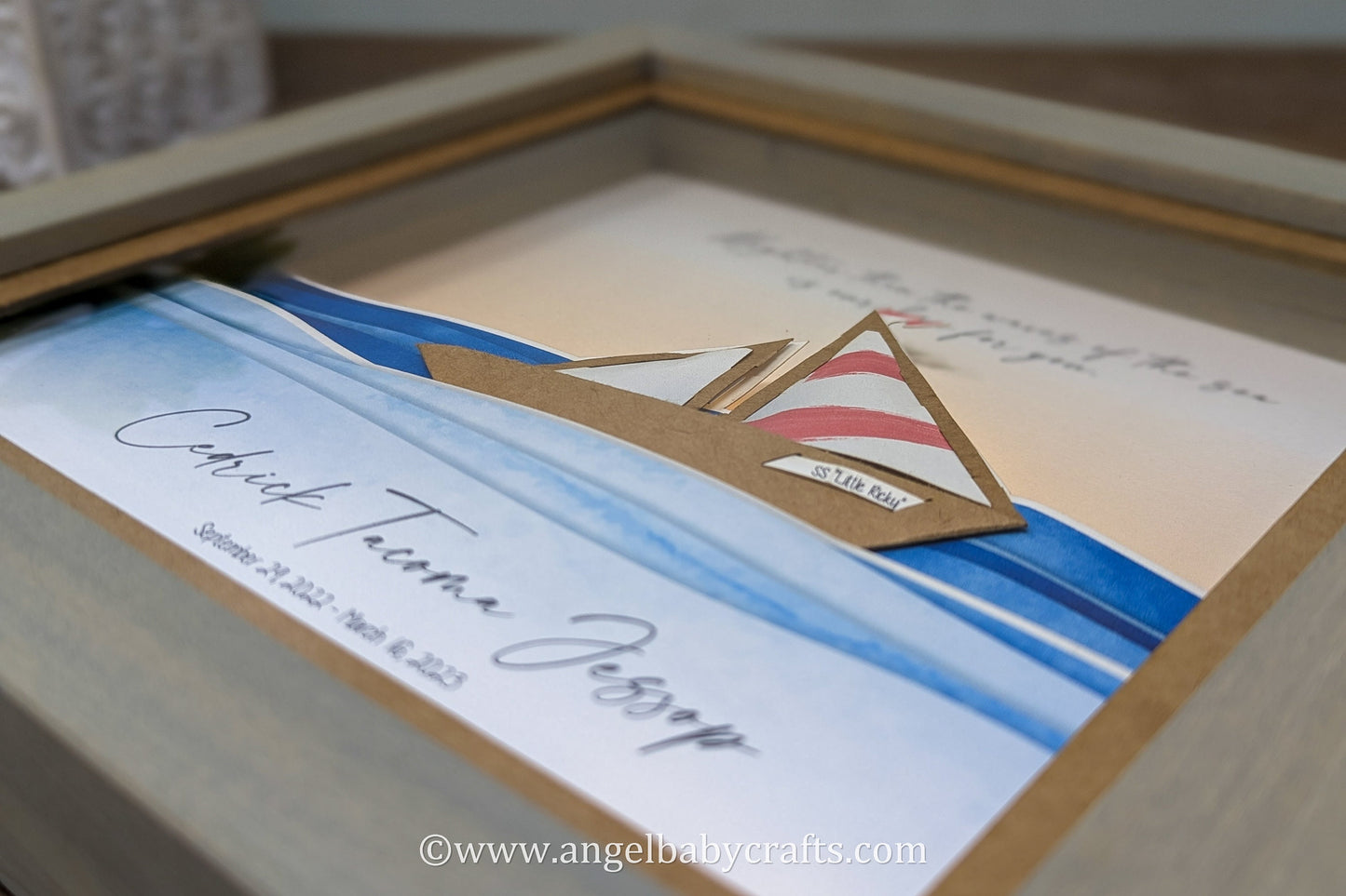 3D Lighted Miscarriage Gift | Sunset Sailing, Infant Loss, Loss of a Son, Loss of a Child, Sympathy Gift