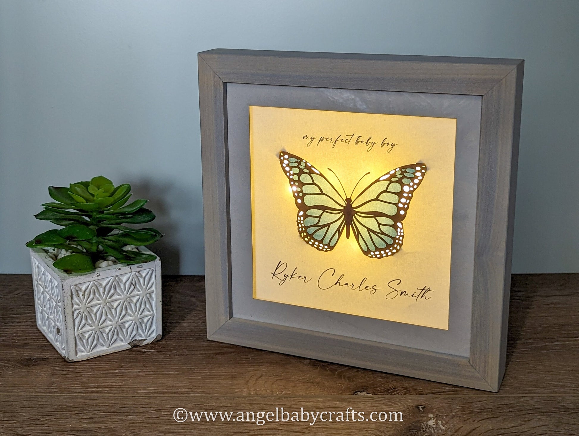 Butterfly Memorial Gift for Baby Loss Miscarriage, Lighting Optional (See Styles)