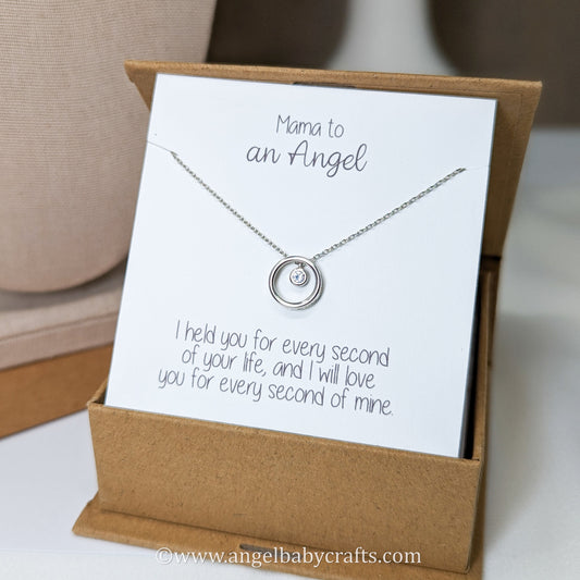 I'll Never Let You Go Miscarriage Necklace: A Symbol of Eternal Love and Remembrance in Silver.