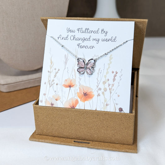 Butterfly Miscarriage Sympathy Gift Necklace