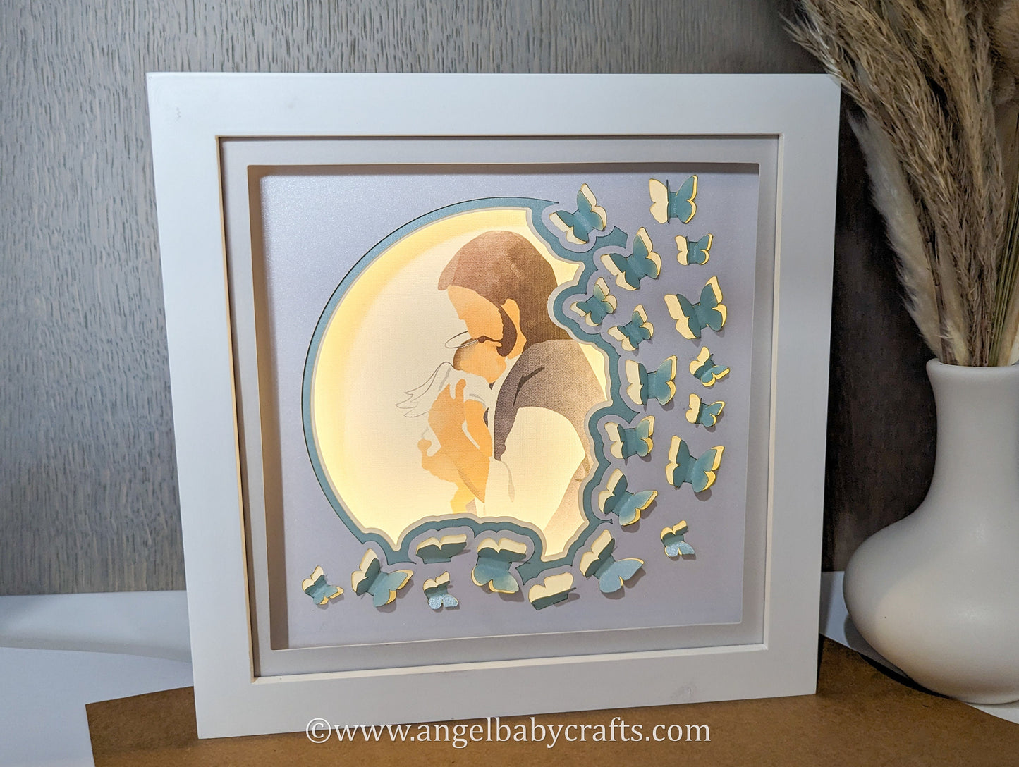 Miscarriage Sympathy Shadow Box Gift Idea DIY Do it Yourself