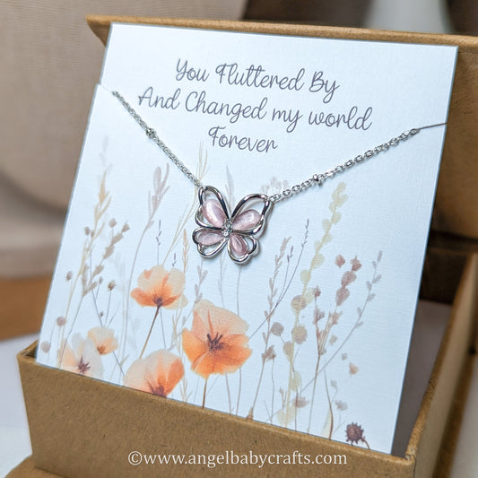 Butterfly Miscarriage Sympathy Gift Necklace