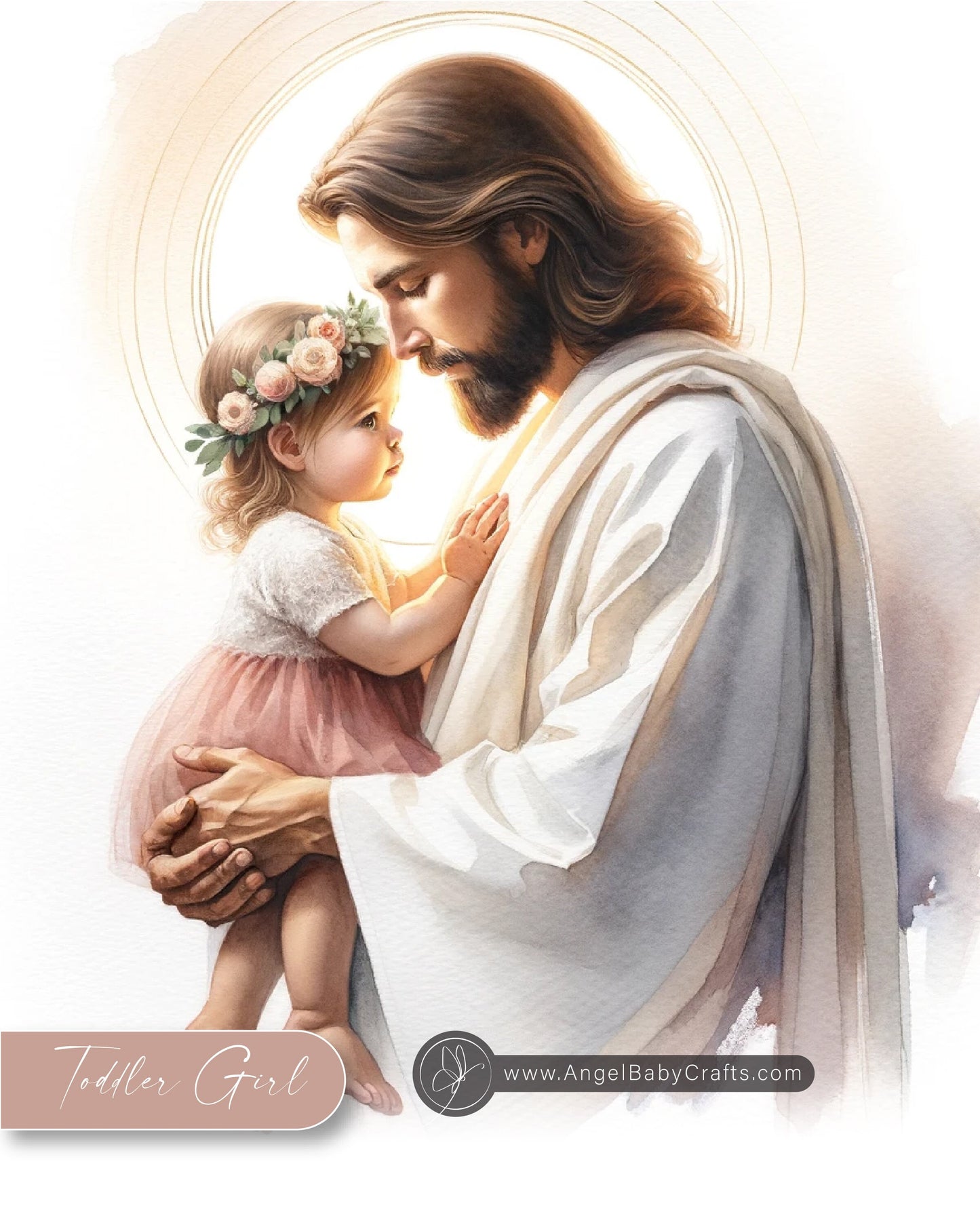 Jesus Holding Baby Girl - Miscarriage Print Gift, Infant Loss Print, Miscarriage Memorial Print, Instant Digital Download