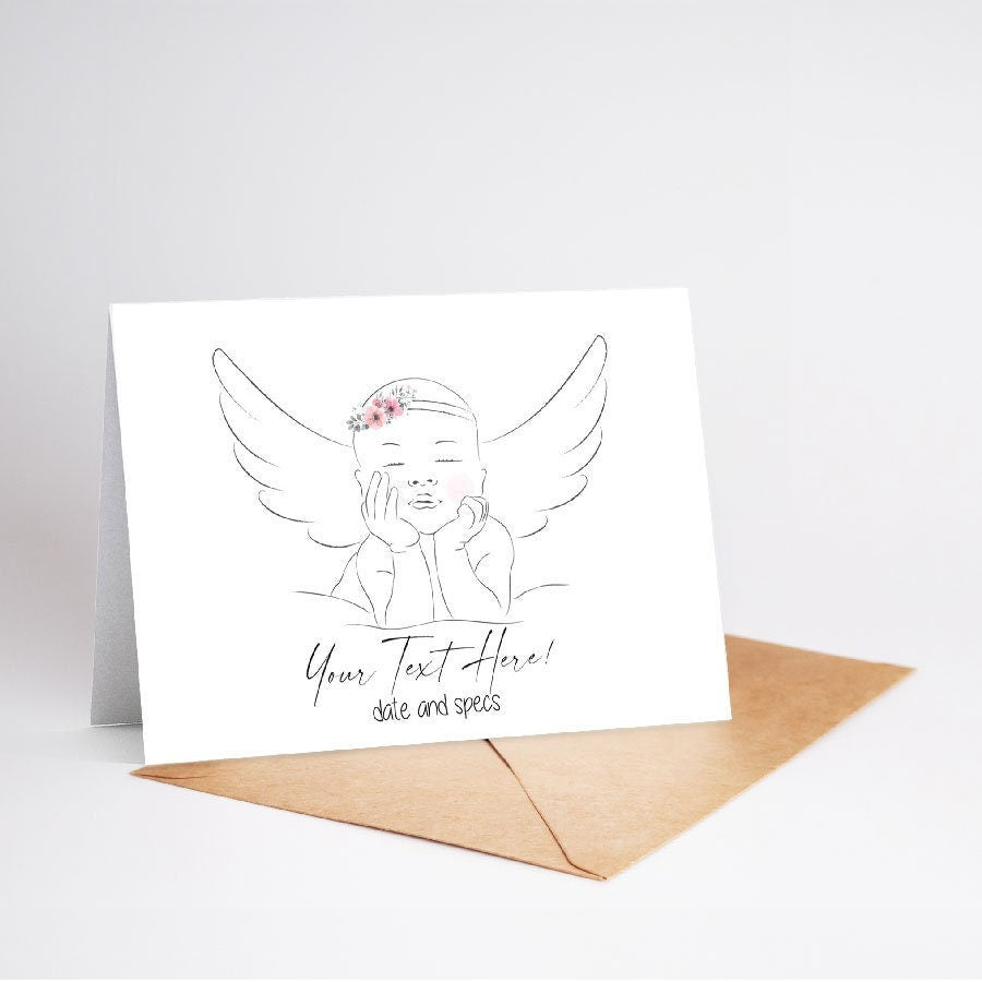 Angel Baby - Personalized Miscarriage Infant Loss Card