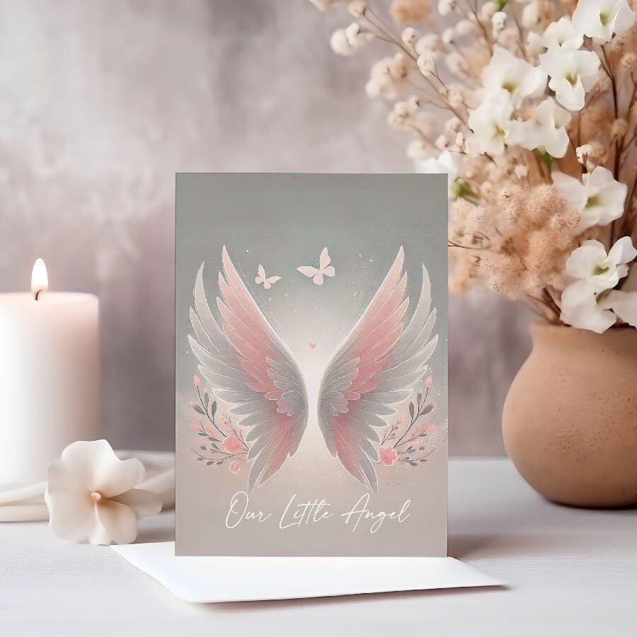 Miscarriage Card Infant Loss Awareness Month Card - Girl Front