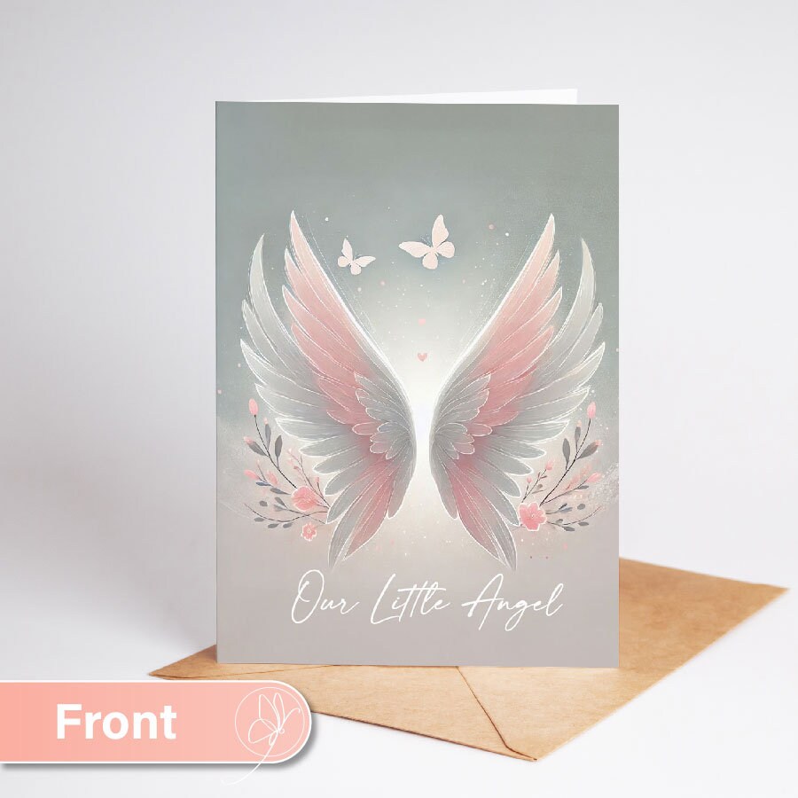 Miscarriage Card Infant Loss Awareness Month Card - Front Girl