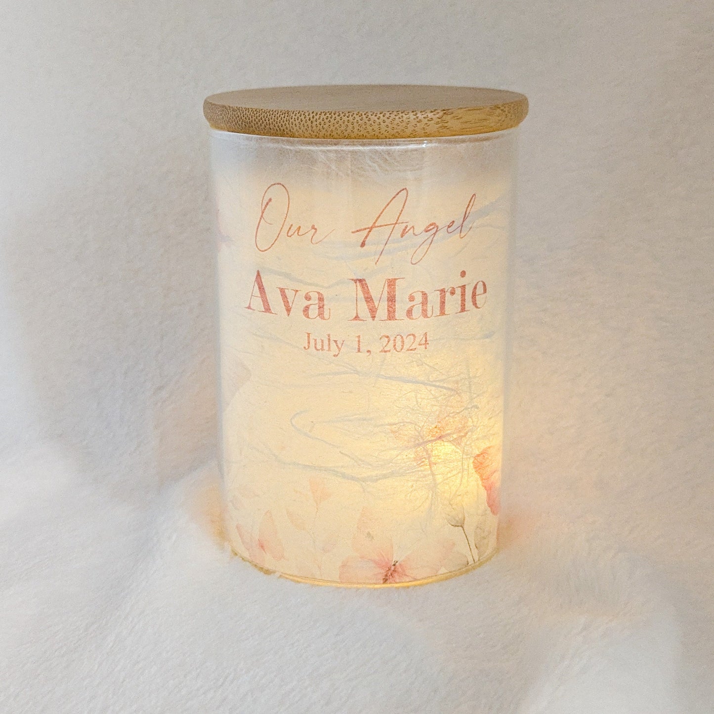 Angel Memorial Night Light - Butterflies Keepsake Miscarriage Gift Care Package