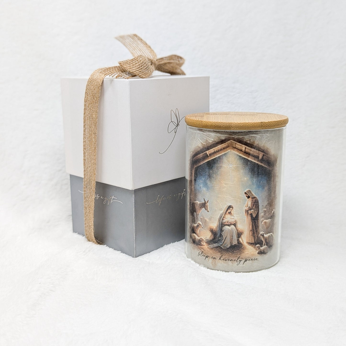 Nativity Lantern Christmas Greeting Card