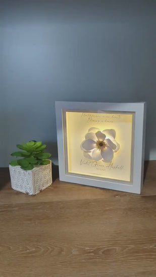 3D Lighted Violet Memorial Gift | Infant Loss | Loss of a Daughter | Loss of a Mother | Loss of a Wife