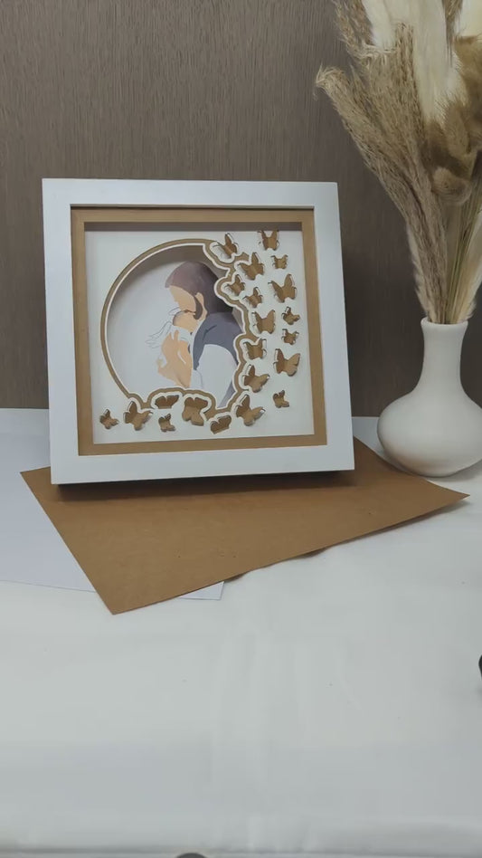Safe in the Arms Of Jesus - Shadowbox Cut File for Miscarriage or Infant Loss DIY Gift