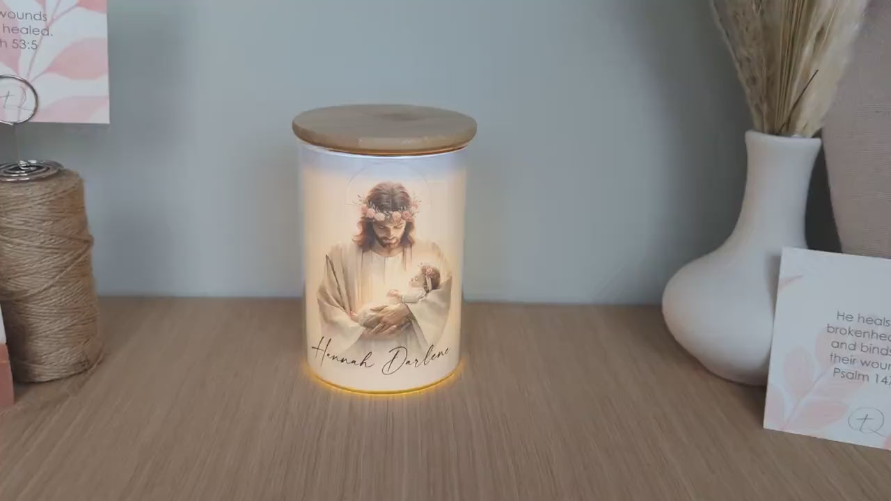 Safe in the Arms of Jesus - Nightlight miscarriage gift for Infants and Angel Babies