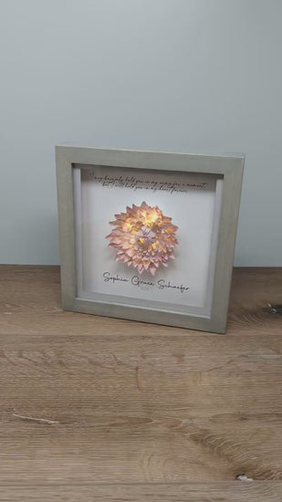 3D Lighted Chrysanthemum Memorial Gift | Infant Loss | Loss of a Daughter | Loss of a Mother | Loss of a Wife