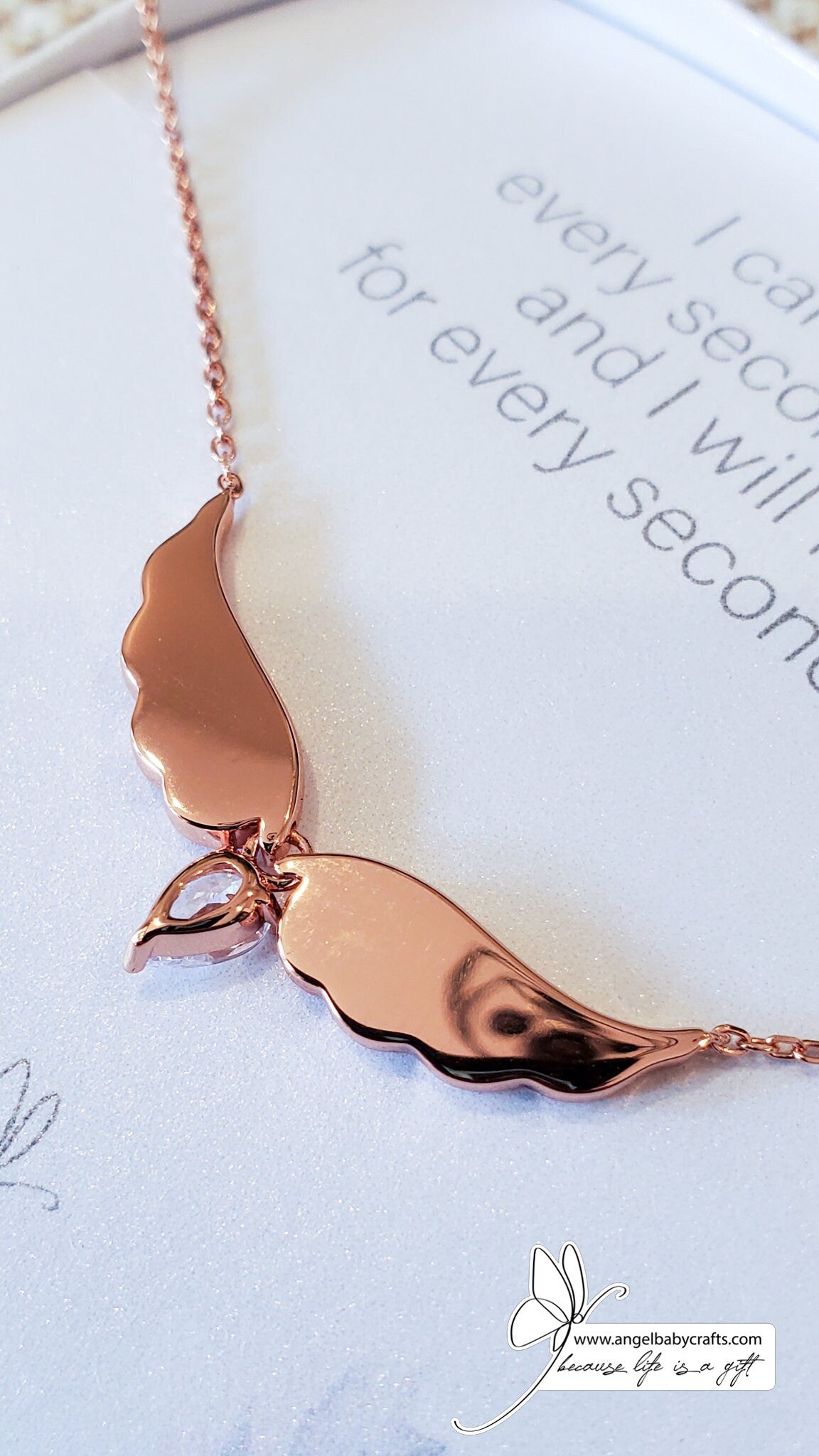 Infant Loss Necklace - Rose Gold | Miscarriage Jewelry | Sympathy Jewelry