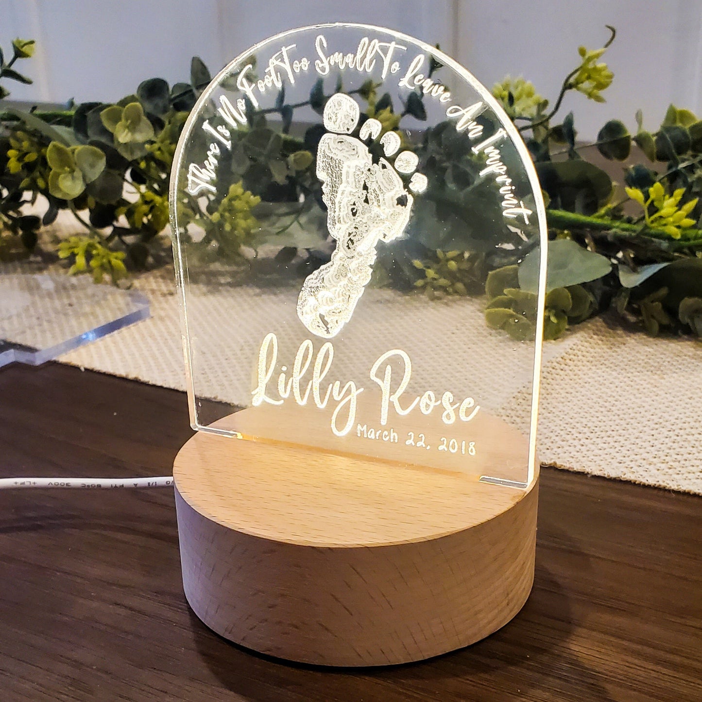 Personalized night light, nursery decor, personalized infant loss miscarriage gift