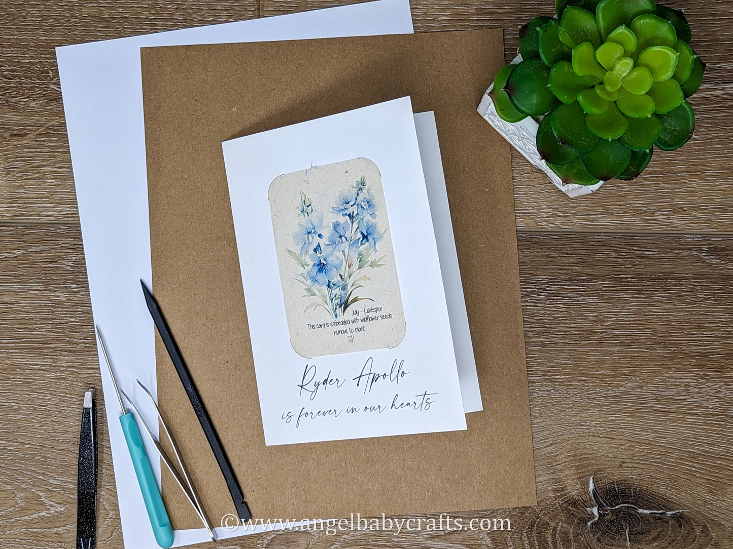 Birth Month Wildflower Seed Paper Memorial Card