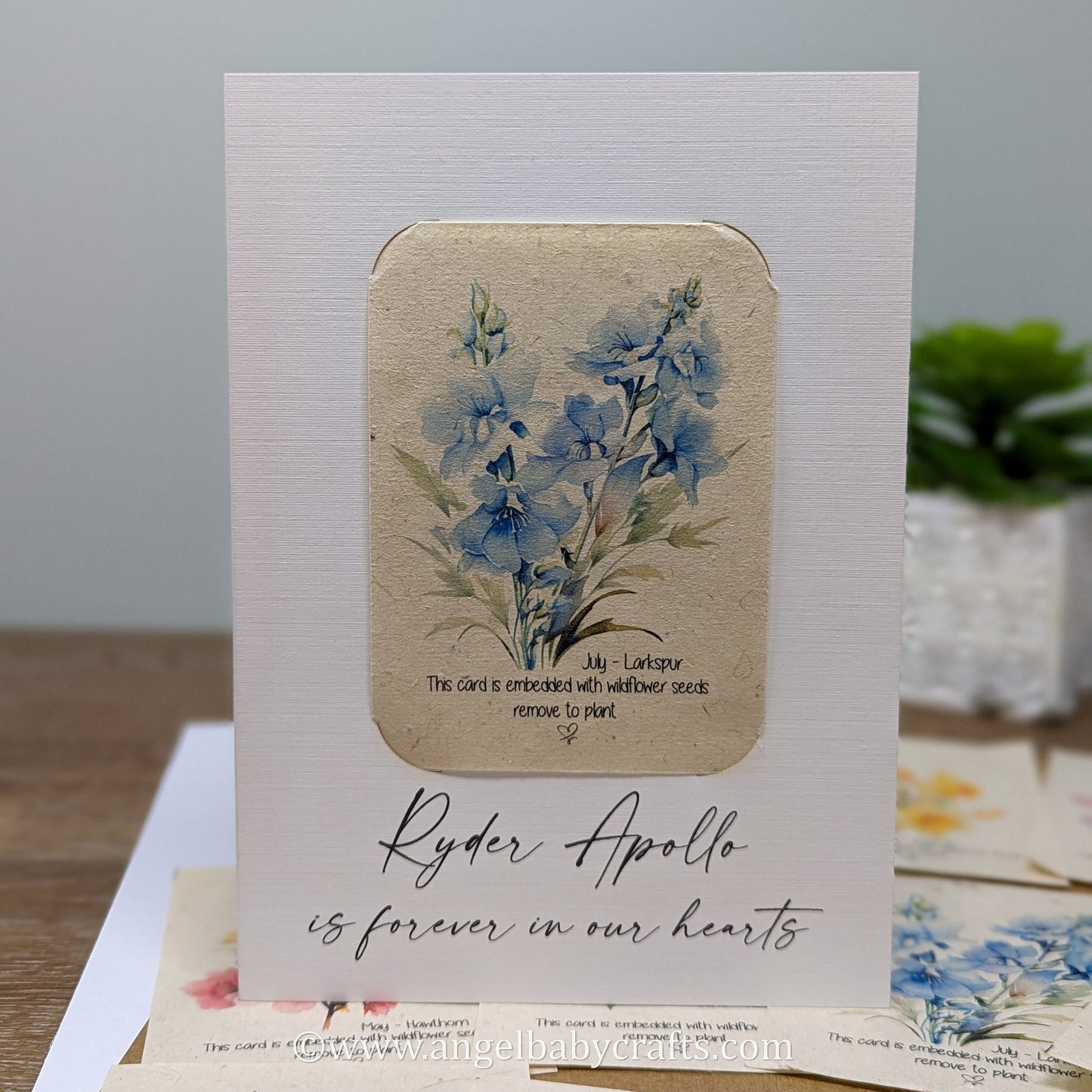 Birth Month Wildflower Seed Paper Memorial Card