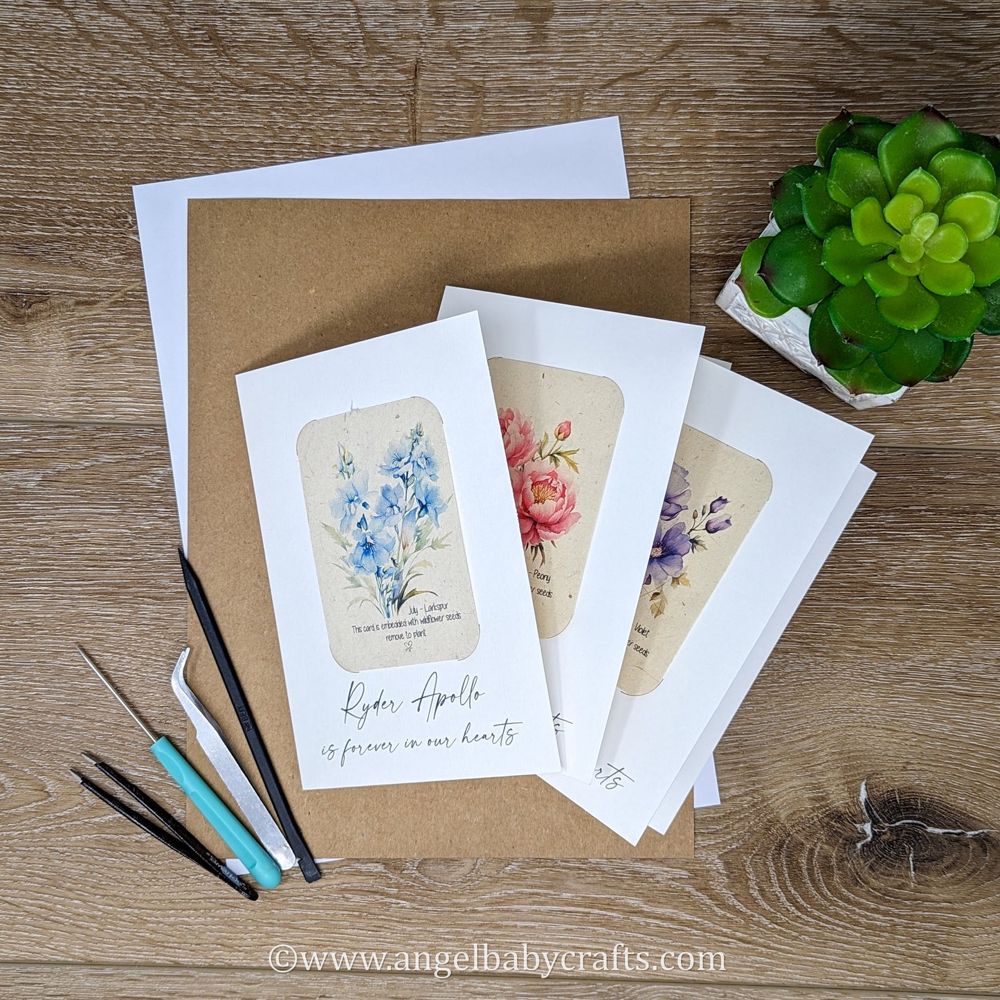Birth Month Wildflower Seed Paper Memorial Card